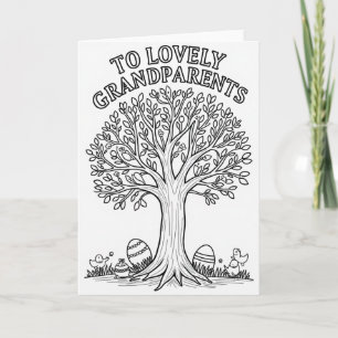 Lovely Grandparents Tree Art Card