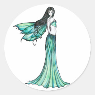 Lovely Green Fairy Stickers by Molly Harrison