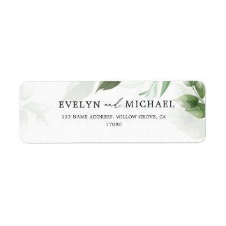 Lovely Greenery Return address Label