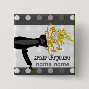 Lovely Hair Stylist Beauty Hair Spa Salons 15 Cm Square Badge