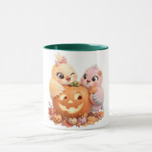 Lovely Halloween Birds Accent Mug
