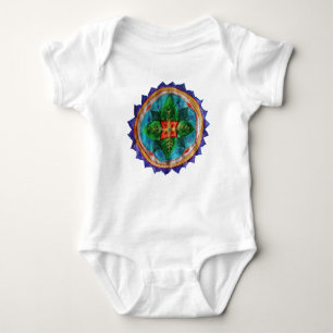 Lovely hand painted mandala Baby Jersey Bodysuit, Baby Bodysuit