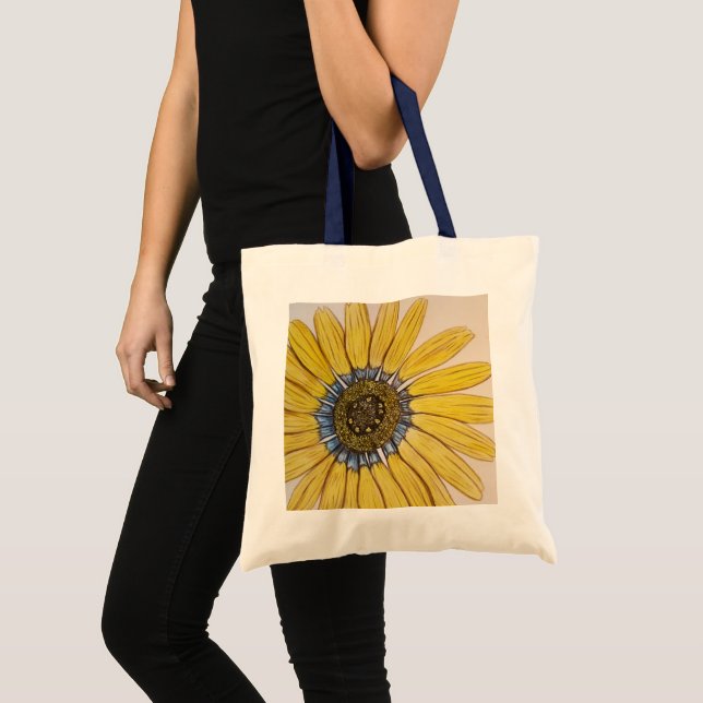 Lovely hand sketched Flower Tote Bag (Front (Product))