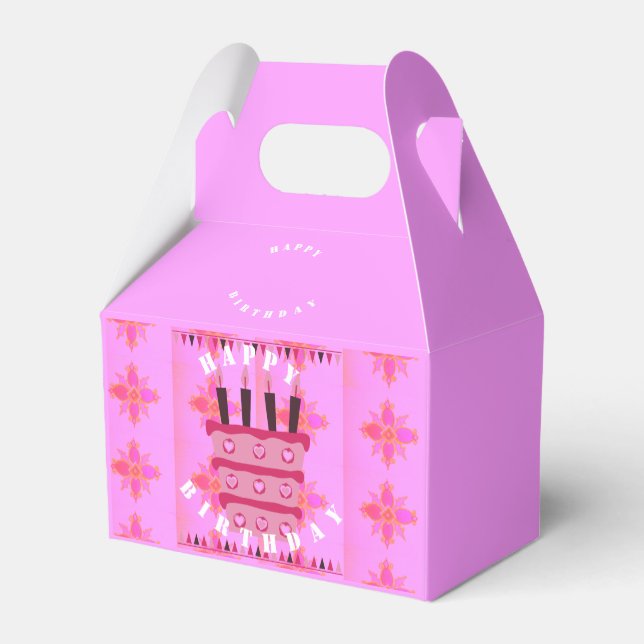 Lovely Happy Birthday with Love & Many More  Favour Box (Back Side)