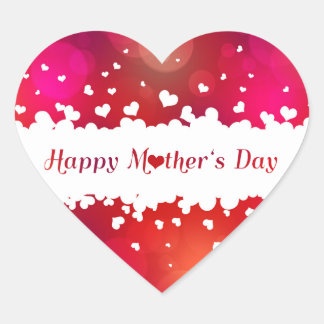 Lovely Happy Mother's Day Hearts Heart Sticker