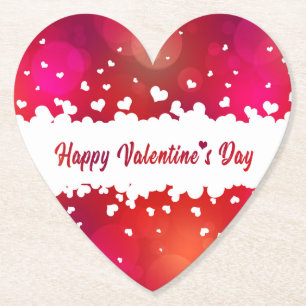 Lovely Happy Valentine's Day Hearts Heart Coaster