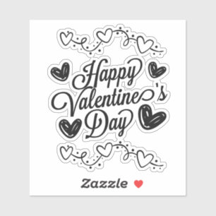 Lovely Happy Valentine's Day Typography Lettering 