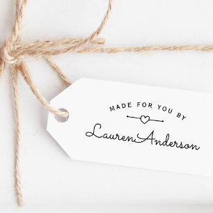 Lovely Heart Handmade Homemade Made for You by Self-inking Stamp