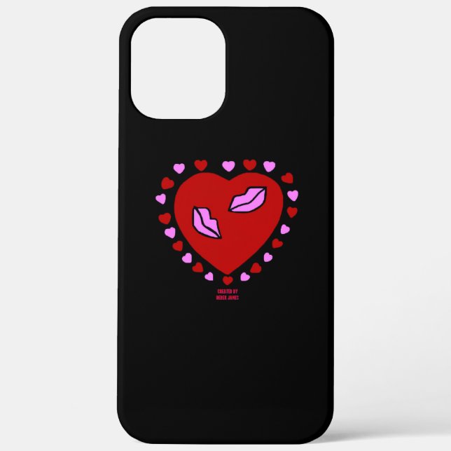 Lovely Heart Kisses Apple iPhone 12 Pro Max Case (Back)