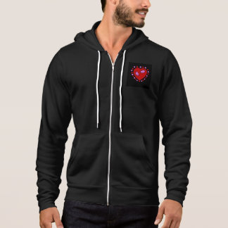 Lovely Heart Kisses Men's Full-Zip Hoodie