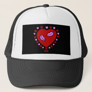 Lovely Heart Kisses Trucker Hat