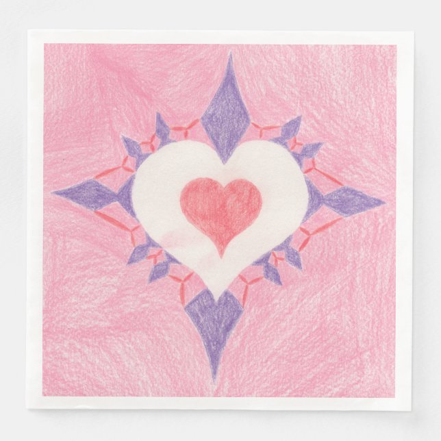 Lovely Heart Napkin (Front)
