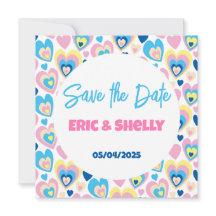 Lovely hearts. Flat Thank You Card