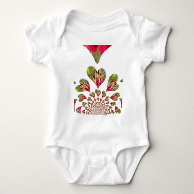 Lovely Hearts Humanitarian Day The World Needs Lov Baby Bodysuit (Front)