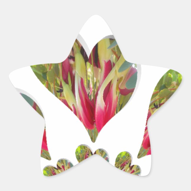 Lovely Hearts Humanitarian Day The World Needs Lov Star Sticker (Front)