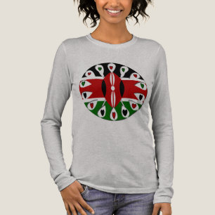 Lovely Hearts Kenya: Flag Art Motif Tri-Blend Shirt