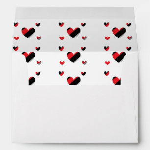 Lovely hearts pattern envelope
