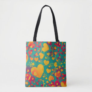 Lovely Hearts pattern IX + your ideas Tote Bag