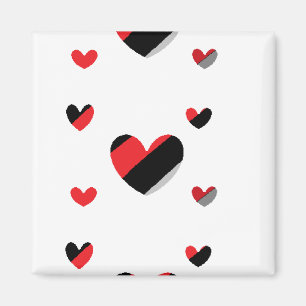 Lovely hearts pattern magnet