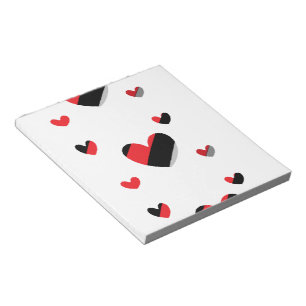 Lovely hearts pattern notepad