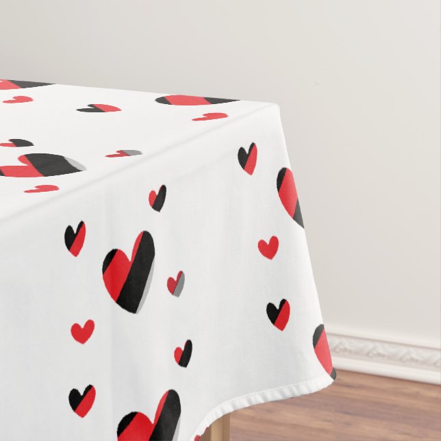 Lovely hearts pattern tablecloth (In Situ)