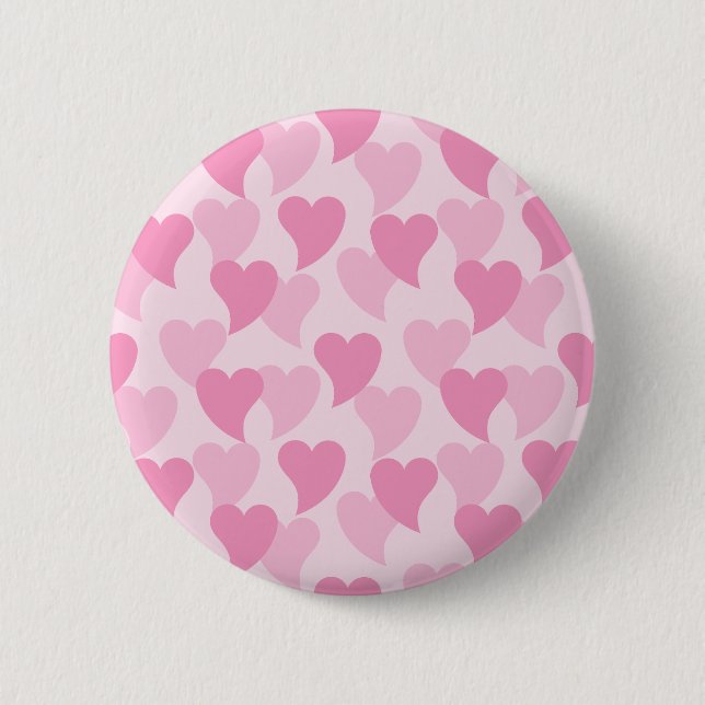 Lovely Hearts Seamless Pattern 6 Cm Round Badge (Front)