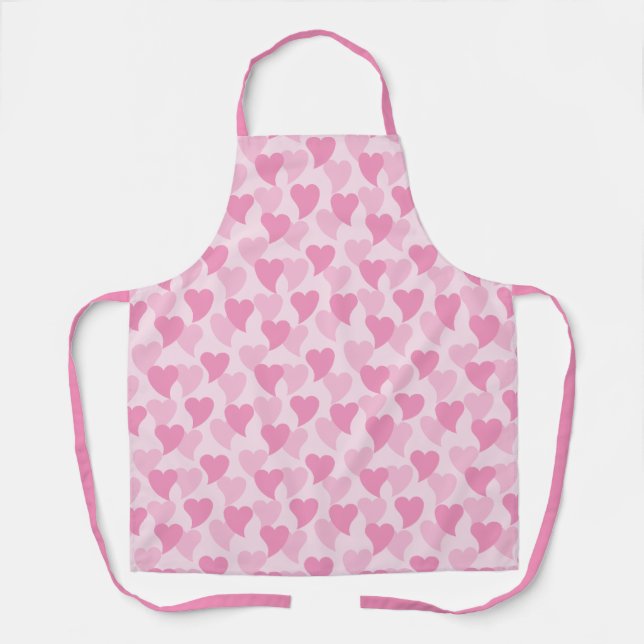 Lovely Hearts Seamless Pattern Apron (Front)