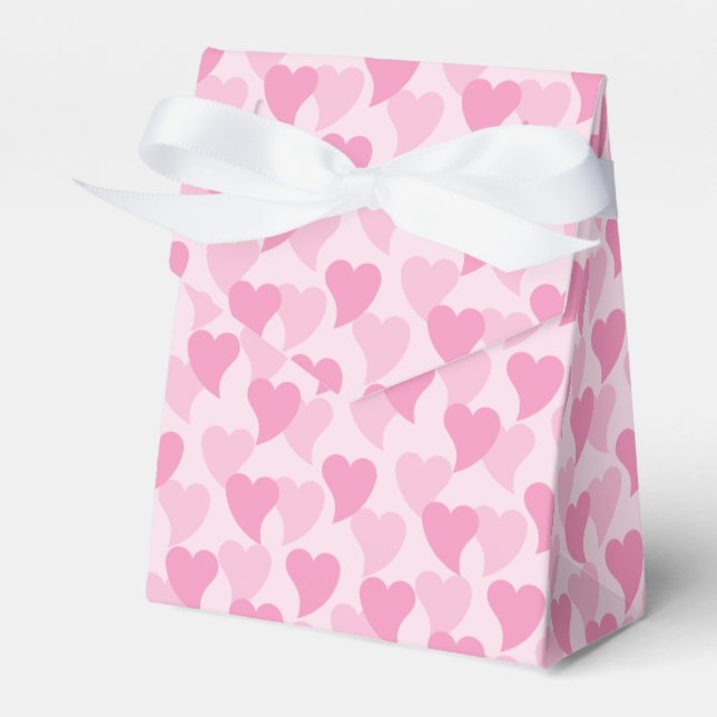 Lovely Hearts Seamless Pattern Favour Box (Front Side)
