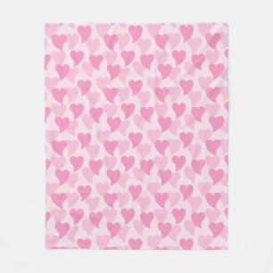 Lovely Hearts Seamless Pattern Fleece Blanket