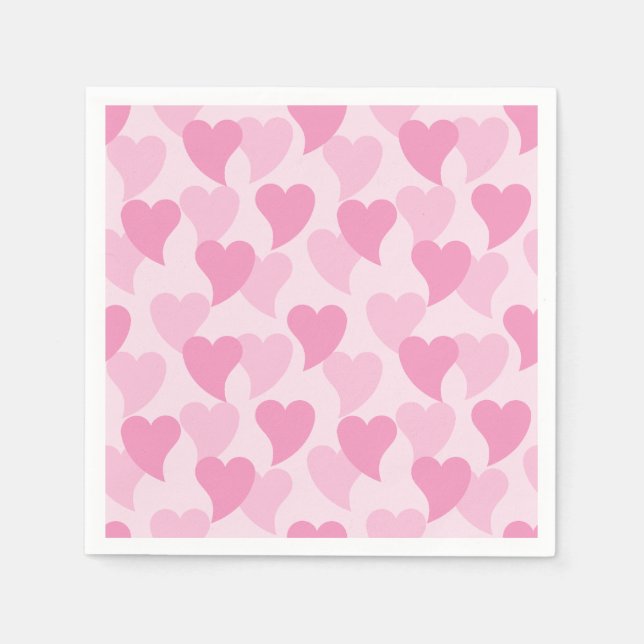 Lovely Hearts Seamless Pattern Napkin (Front)
