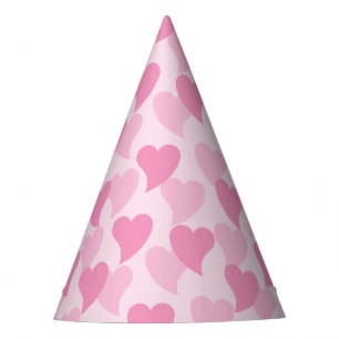Lovely Hearts Seamless Pattern Party Hat