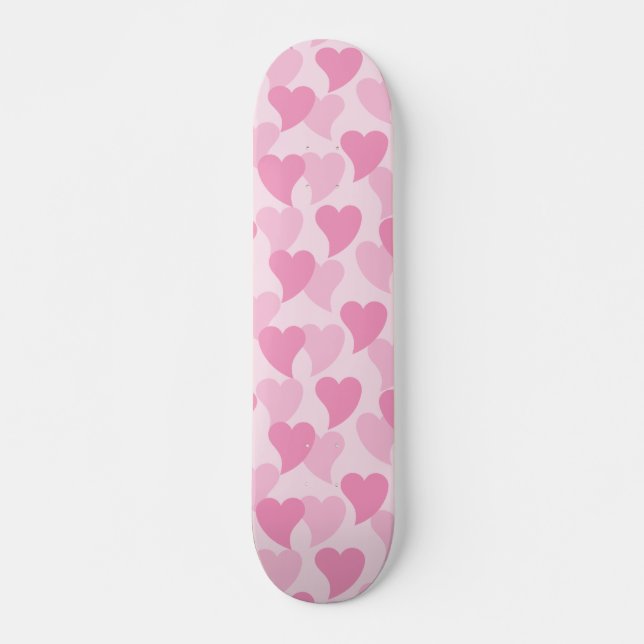 Lovely Hearts Seamless Pattern Skateboard (Front)
