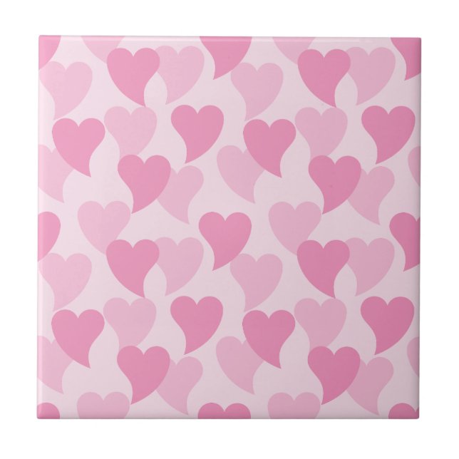 Lovely Hearts Seamless Pattern Tile (Front)