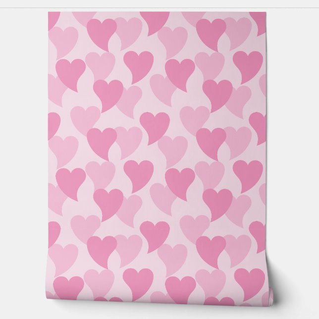 Lovely Hearts Seamless Pattern Wallpaper (Unrolling)