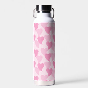Lovely Hearts Seamless Pattern Water Bottle
