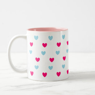 Lovely Hearts Two-Tone Coffee Mug