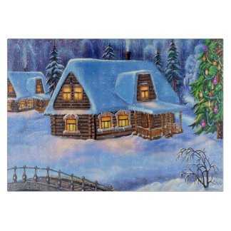 Lovely Holiday Scene.jpg Cutting Board