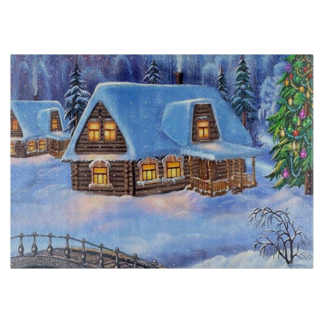 Lovely Holiday Scene.jpg Cutting Board (Front)