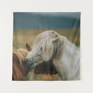 LOVELY HORSE COUPLE TAPESTRY