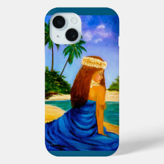 Lovely Hula on the Beach iPhone 15 Case