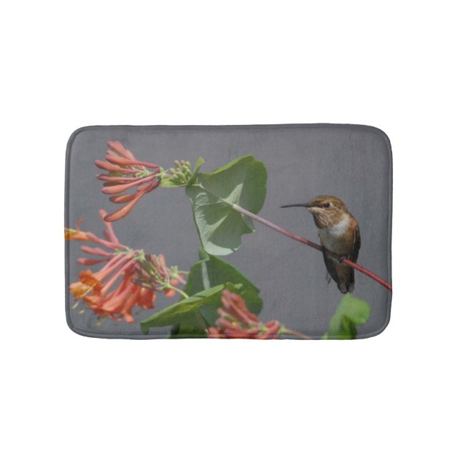 Lovely Hummingbird Bath Mat (Front)