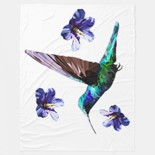 Lovely Hummingbird Fleece Blanket