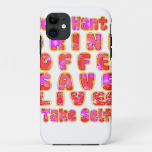 Lovely I just want to Drink Coffee Save Lives and Case-Mate iPhone Case