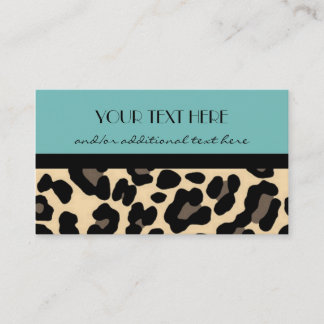Lovely in Leopard, Robin's Egg Blue Business Card