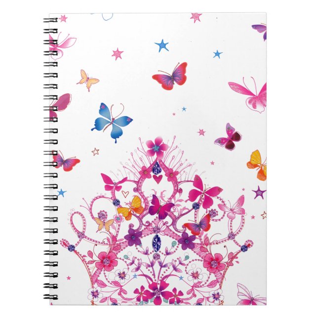 Lovely Infinity Butterfly Spiral Notebook (Front)