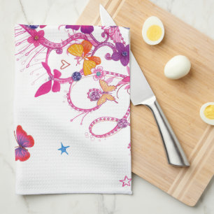 Lovely Infinity Butterfly Tea Towel