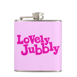 Lovely jubbly pink slang cockney humour flask