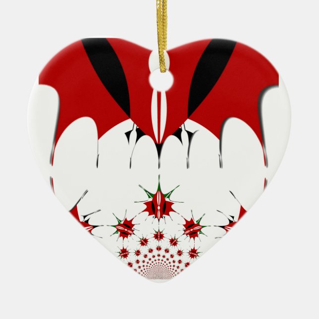 Lovely Kenya Flag. Ceramic Tree Decoration (Front)