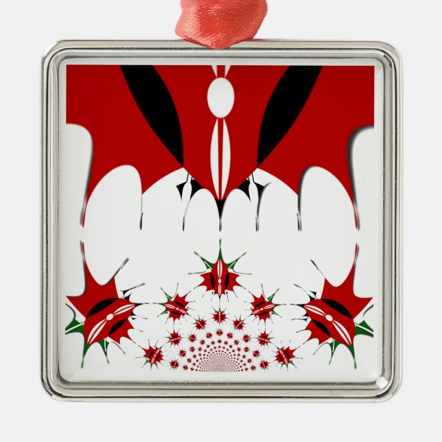 Lovely Kenya Flag. Metal Tree Decoration (Front)