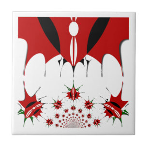Lovely Kenya Shield Flag Vector Art Design Print Tile